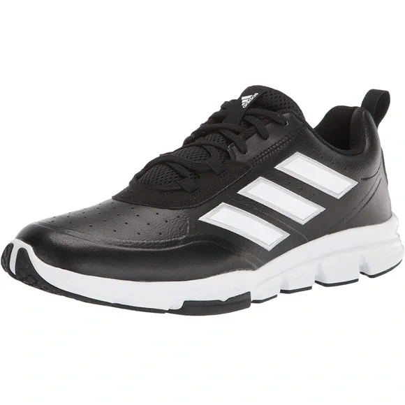 Adidas Men’s Baseball Shoes Black White 10.5 - Picture 3 of 8